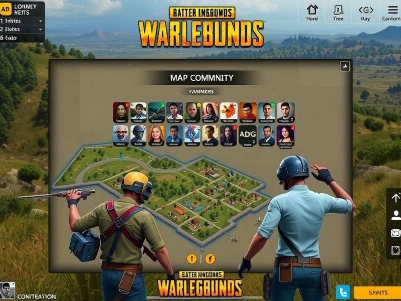 PUBG Warlords map and gameplay interface